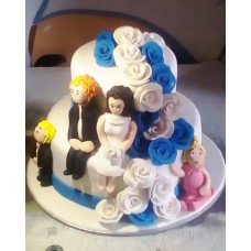 Couple Fondant Wedding Cake