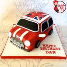 Mini Cooper Car Fondant Cake