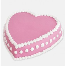 Heart Pink Strawberry Cake