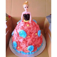 Red Barbie Doll Cake